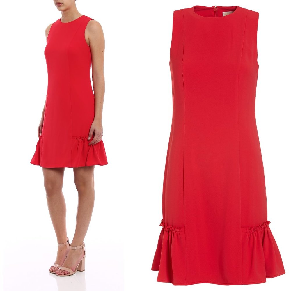 NEW! Calvin Klein Sleeveless Ruffle A Line Dress, Size 6